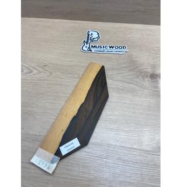 Зирикот заготовка накладки на головку грифа Смешанный АА 7х83-37х250 мм-2