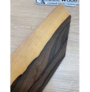 Зирикот заготовка накладки на головку грифа Смешанный АА 7х83-37х250 мм-3