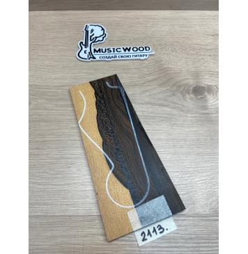 Зирикот заготовка накладки на головку грифа Смешанный ААА 5х94-78х215 мм-0