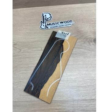Зирикот заготовка накладки на головку грифа Смешанный ААА 5х94-78х215 мм-3