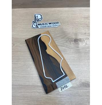 Зирикот заготовка накладки на головку грифа Смешанный ААА 7х110х222 мм-3