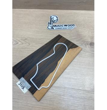 Зирикот заготовка накладки на головку грифа Смешанный ААА 5.5х158-118х235 мм-1