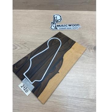 Зирикот заготовка накладки на головку грифа Смешанный ААА 5х175-130х240 мм-1