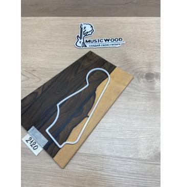 Зирикот заготовка накладки на головку грифа Смешанный ААА 5х175-130х240 мм-2