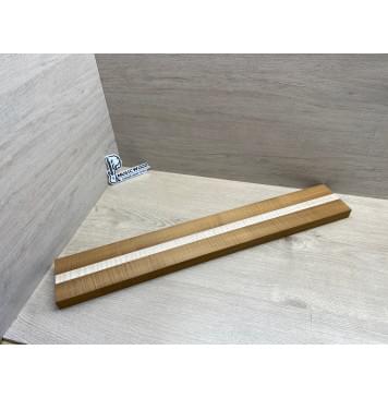 Клён Волнистый Печёный 180гр/Клён Белый Явор, Волнистый заготовка для переклеенного грифа электрогитары Радиал АА Волна ААА 28.5х(44-22-44)х730 мм - из 3х частей-2