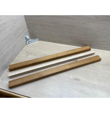 Клён Волнистый Печёный 180гр/Клён Белый Явор, Волнистый заготовка для переклеенного грифа электрогитары Радиал АА Волна ААА 28.5х(44-22-44)х730 мм - из 3х частей-9