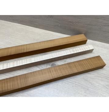 Клён Волнистый Печёный 180гр/Клён Белый Явор, Волнистый заготовка для переклеенного грифа электрогитары Радиал АА Волна ААА 28.5х(44-22-44)х730 мм - из 3х частей-11