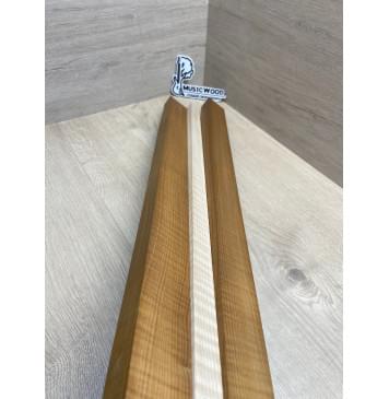 Клён Волнистый Печёный 180гр/Клён Белый Явор, Волнистый заготовка для переклеенного грифа электрогитары Радиал АА Волна ААА 28.5х(44-22-44)х730 мм - из 3х частей-6