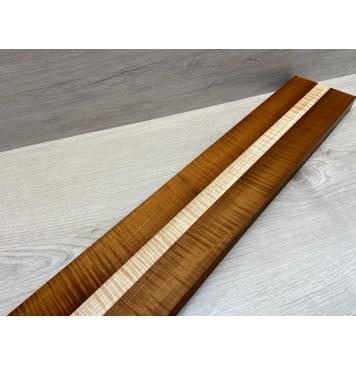 Клён Волнистый Печёный 180гр/Клён Белый Явор, Волнистый заготовка для переклеенного грифа электрогитары Радиал АА Волна ААА 28.5х(44-22-44)х730 мм - из 3х частей-18