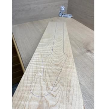 Клён Белый Явор, Волнистый заготовка грифа для электрогитары Тангент ААА Волна ААА 30х137х705 мм-5