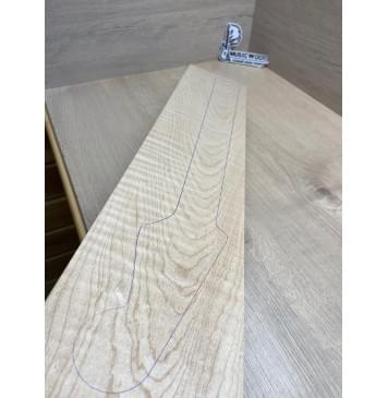 Клён Белый Явор, Волнистый заготовка грифа для электрогитары Тангент ААА Волна ААА 30х137х705 мм-8