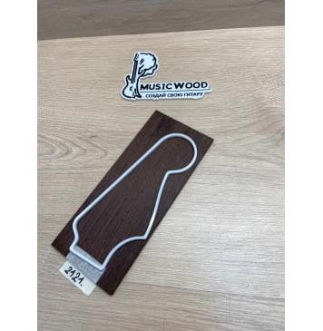 Венге заготовка накладки на головку грифа Радиал АА 5х93х215 мм-1