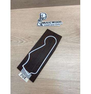 Венге заготовка накладки на головку грифа Радиал ААА 4х92-83х225 мм-3
