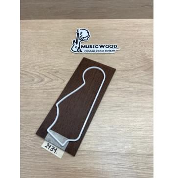 Венге заготовка накладки на головку грифа Радиал ААА 5.5х92х215 мм-1