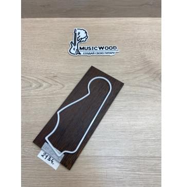 Венге заготовка накладки на головку грифа Радиал ААА 5.5х94х215 мм-1