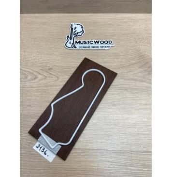 Венге заготовка накладки на головку грифа Радиал ААА 5х93х215 мм-1