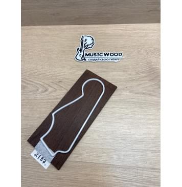 Венге заготовка накладки на головку грифа Радиал ААА 5х93х215 мм-2