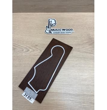 Венге заготовка накладки на головку грифа Радиал ААА 5.8х95х230 мм-2