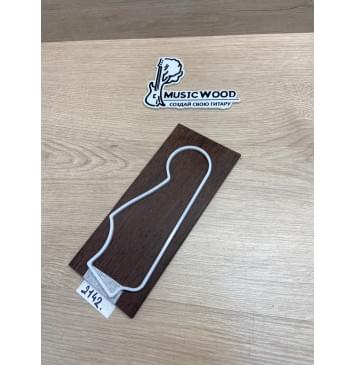 Венге заготовка накладки на головку грифа Радиал ААА 4.6х93х215 мм-1