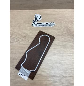 Венге заготовка накладки на головку грифа Радиал ААА 5х93х215 мм-2