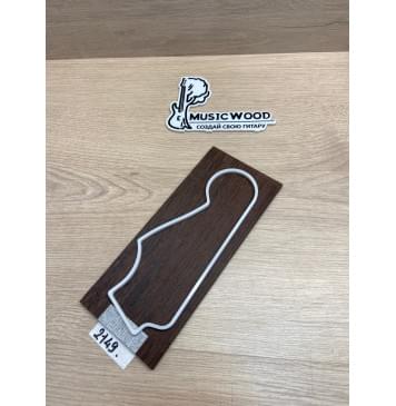 Венге заготовка накладки на головку грифа Радиал ААА 5х93х215 мм-1