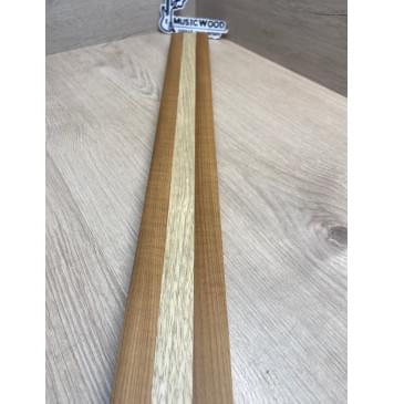 Клён Печёный 180гр/Корина Белая (Лимба-Офрам) заготовка для переклеенного грифа безголовой гитары Радиал АА 26х(20-20.5-20)х585 мм - из 3х частей-5