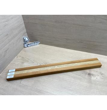 Клён Печёный 180гр/Корина Белая (Лимба-Офрам) заготовка для переклеенного грифа безголовой гитары Радиал АА 26х(20-20.5-20)х585 мм - из 3х частей-9