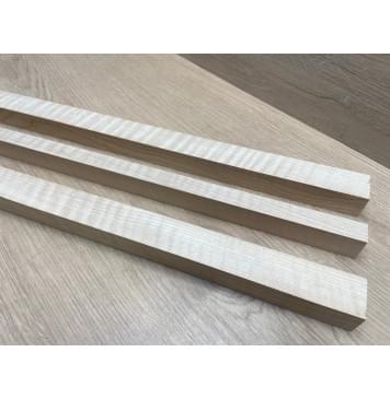 Клён Белый Явор, Волнистый заготовка грифа для безголовой гитары Радиал АА Волна АА 25.3х(29-16.5-29)х610 мм, из 3х частей-8