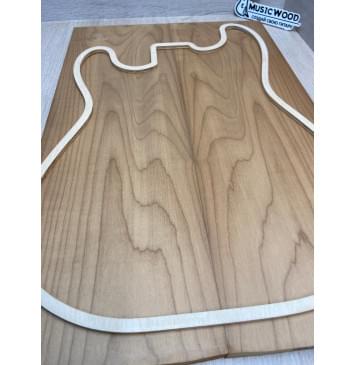 Клён Печёный 180 гр заготовка на топ Тангент ААА 20х168х515 мм - 2 шт.(книжкой)-1