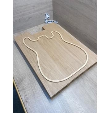 Ольха заготовка корпуса Смешанный АА 45.5х(132-132-132)х(555-495-545) мм- из 3х частей, 482 кг/м3-9