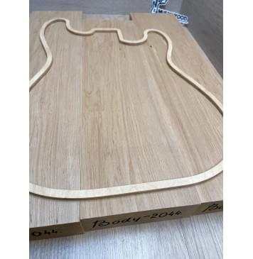 Ольха заготовка корпуса Смешанный АА 45.5х(132-132-132)х(555-495-545) мм- из 3х частей, 482 кг/м3-10