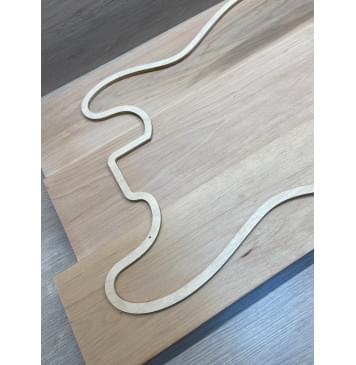 Ольха заготовка корпуса Смешанный ААА 44.5х(115-115-115)х(540-510-505) мм- из 3х частей, 513 кг/м3-7