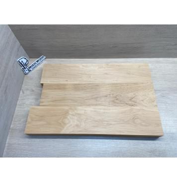 Ольха заготовка корпуса Смешанный АА 43.7х(110-110-110)х(530-495-510) мм- из 3х частей, 564 кг/м3-0