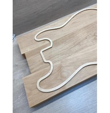 Ольха заготовка корпуса Смешанный АА 43.7х(110-110-110)х(530-495-510) мм- из 3х частей, 564 кг/м3-8