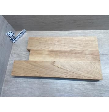 Ольха заготовка корпуса для Тревел гитары Смешанный АА 45.5х(94-77-96)х(530-430-455) мм- из 3х частей, 540 кг/м3-0