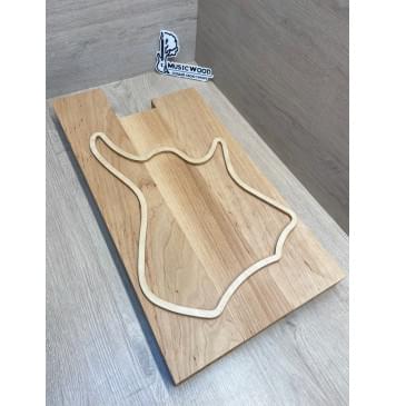 Ольха заготовка корпуса для Тревел гитары Смешанный АА 45.5х(94-77-96)х(530-430-455) мм- из 3х частей, 540 кг/м3-1