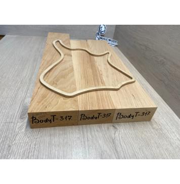 Ольха заготовка корпуса для Тревел гитары Смешанный АА 45.5х(94-77-96)х(530-430-455) мм- из 3х частей, 540 кг/м3-2