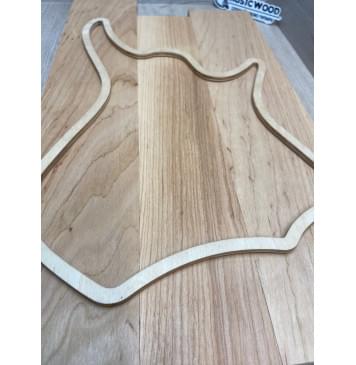 Ольха заготовка корпуса для Тревел гитары Смешанный АА 45.5х(94-77-96)х(530-430-455) мм- из 3х частей, 540 кг/м3-3