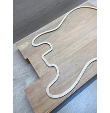 Ольха заготовка корпуса Тангент АА 45.5х(112-112-112)х(545-475-485) мм- из 3х частей, 421 кг/м3-6