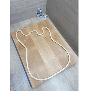 Ольха заготовка корпуса Тангент АА 45.5х(141-97-141)х(475-500-485) мм - из 3х частей, 510 кг/м3 Ольха заготовка корпуса Тангент АА 45.5х(141-97-141)х(475-500-485) мм - из 3х частей, 510 кг/м3-2