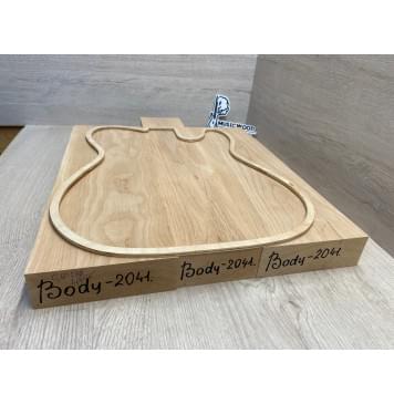 Ольха заготовка корпуса Тангент АА 45.5х(140-95-140)х(430-505-430) мм - из 3х частей, 539 кг/м3-4