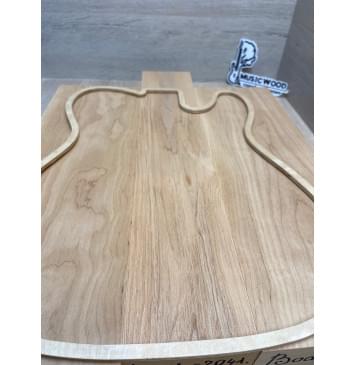 Ольха заготовка корпуса Тангент АА 45.5х(140-95-140)х(430-505-430) мм - из 3х частей, 539 кг/м3-2