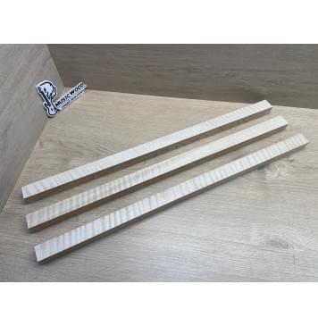 Клён Белый Явор, Волнистый заготовка грифа для безголовой гитары Радиал А Волна АА 26х(28-29-28)х615 мм, из 3х частей (присутствуют сучки)-5