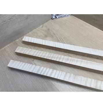 Клён Белый Явор, Волнистый заготовка грифа для безголовой гитары Радиал А Волна АА 26х(28-29-28)х615 мм, из 3х частей (присутствуют сучки)-11