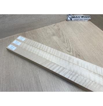 Клён Белый Явор, Волнистый заготовка грифа для безголовой гитары Радиал А Волна АА 26х(28-29-28)х615 мм, из 3х частей (присутствуют сучки)-15