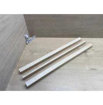 Клён Белый Явор, Волнистый заготовка грифа для безголовой гитары Радиал ААА Волна ААА 25.5х(30-13.5-30)х615 мм, из 3х частей-5