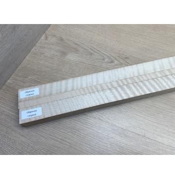 Клён Белый Явор, Волнистый заготовка грифа для безголовой гитары Радиал ААА Волна ААА 25.5х(30-13.5-30)х615 мм, из 3х частей-16