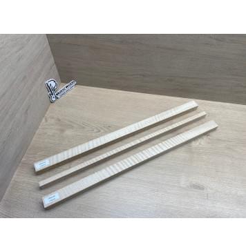 Клён Белый Явор, Волнистый заготовка грифа для безголовой гитары Радиал ААА Волна ААА 25.5х(30-13.5-30)х615 мм, из 3х частей-14
