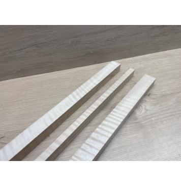 Клён Белый Явор, Волнистый заготовка грифа для безголовой гитары Радиал ААА Волна ААА 25.5х(30-13.5-30)х615 мм, из 3х частей-11