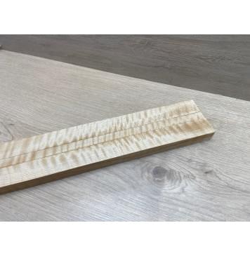 Клён Белый Явор, Волнистый заготовка грифа для безголовой гитары Радиал ААА Волна ААА 25.5х(30-13.5-30)х615 мм, из 3х частей-18